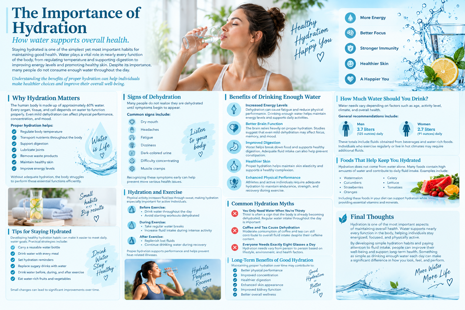 The Importance of Hydration: How Water Supports Overall Health